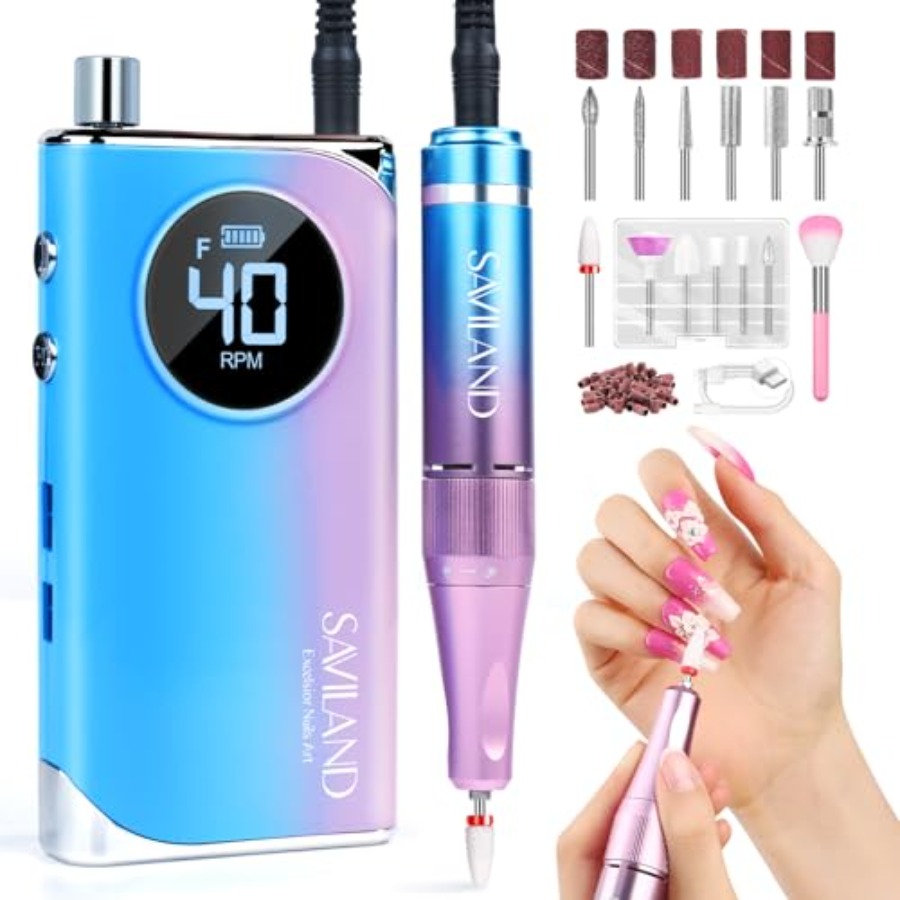 Nail Drill Machine - Rechargeable Professional Nail Drill Machine with