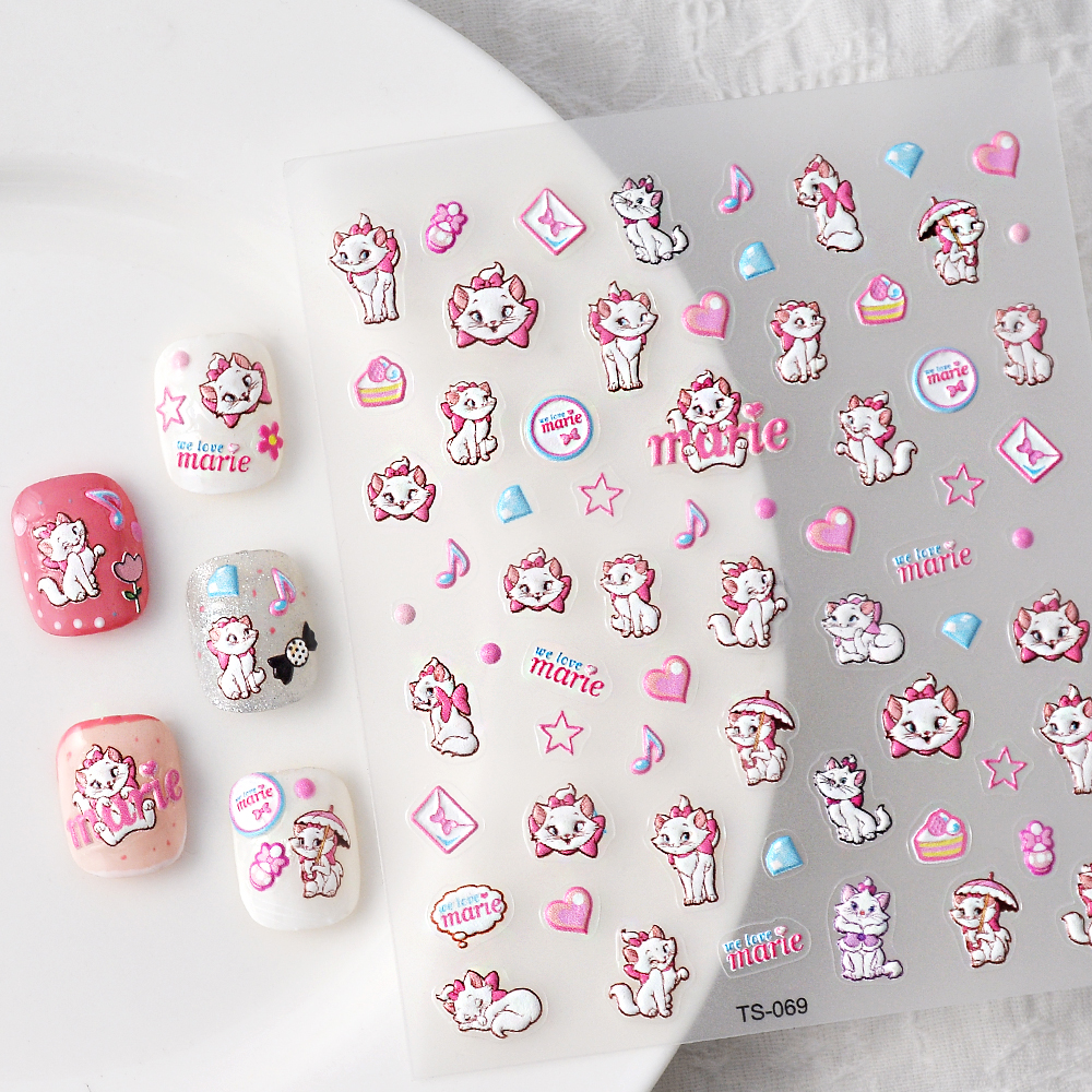 Nail Art Van Gogh - New 5D Anime Nail Sticker Disney