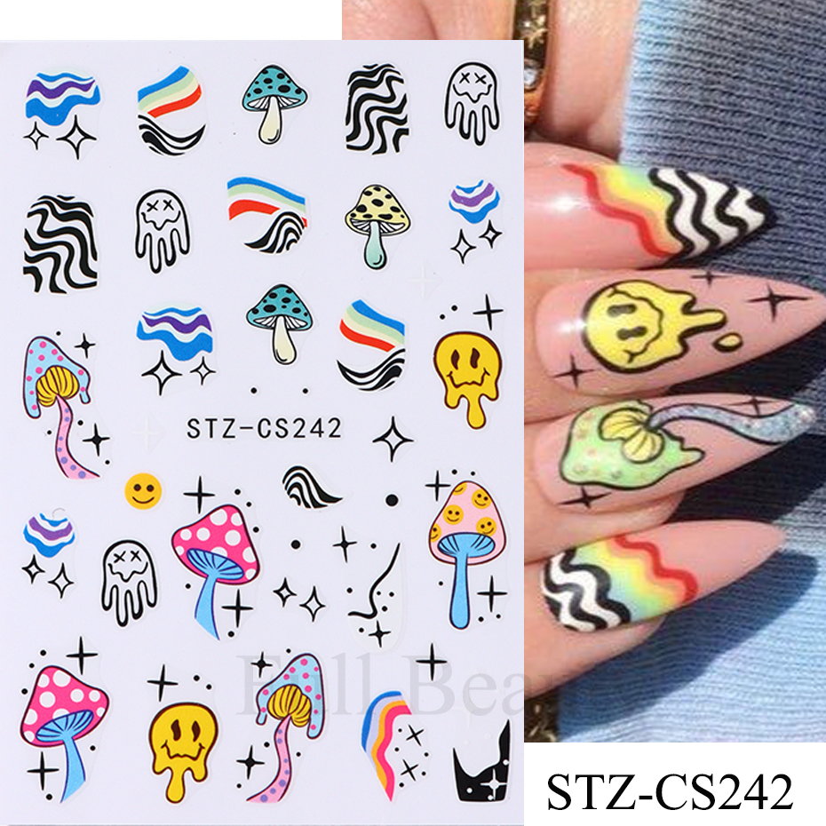 9pcs Evil Eye Flower Nail Stic - Nail Art Van Gogh review and price