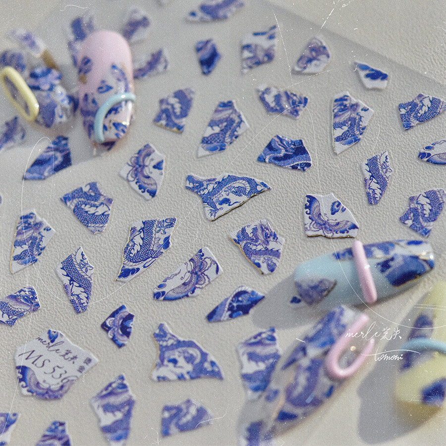 Blue and White Porcelain Drago - Nail Art Van Gogh review and price