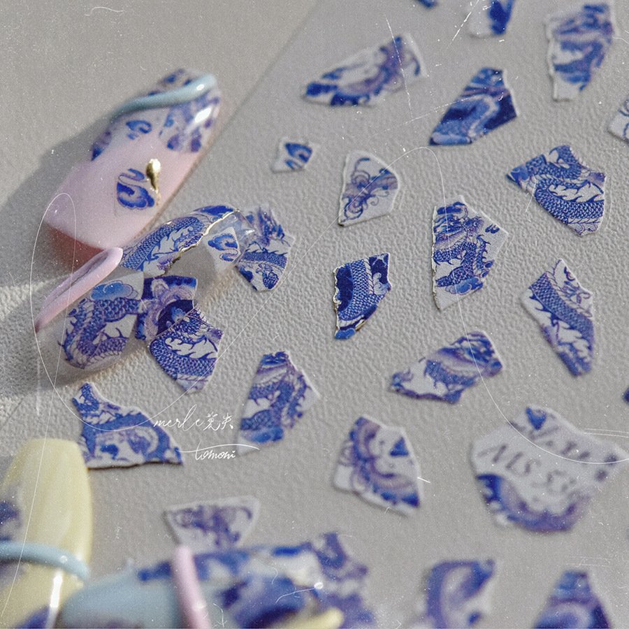 Blue and White Porcelain Drago - Nail Art Van Gogh review and price