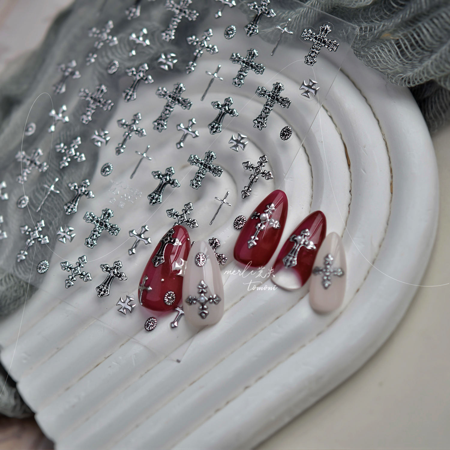 Gold Silver Metal Nail Sticker - Nail Art Gothic review and price