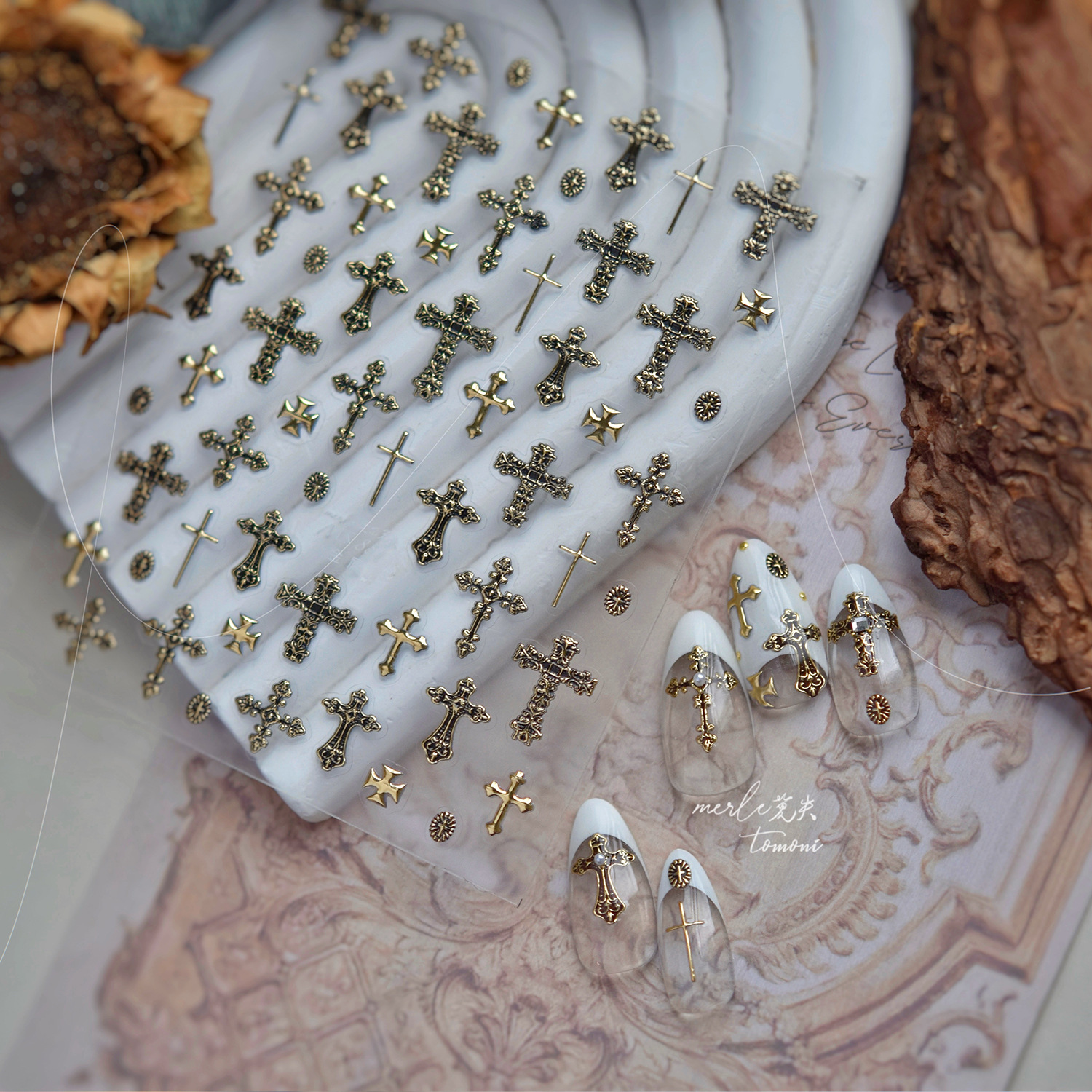Gold Silver Metal Nail Sticker - Nail Art Gothic review and price