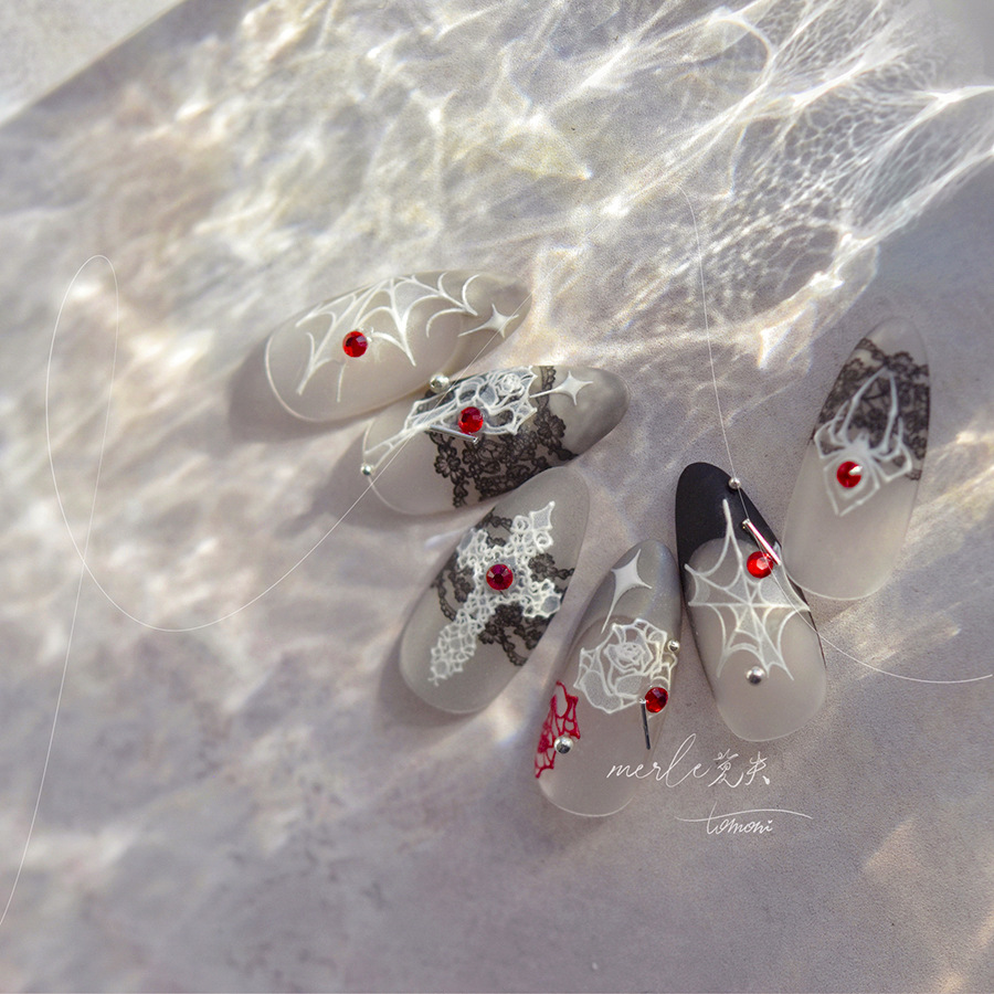 High Quality Halloween Black A - Nail Art Gothic review and price