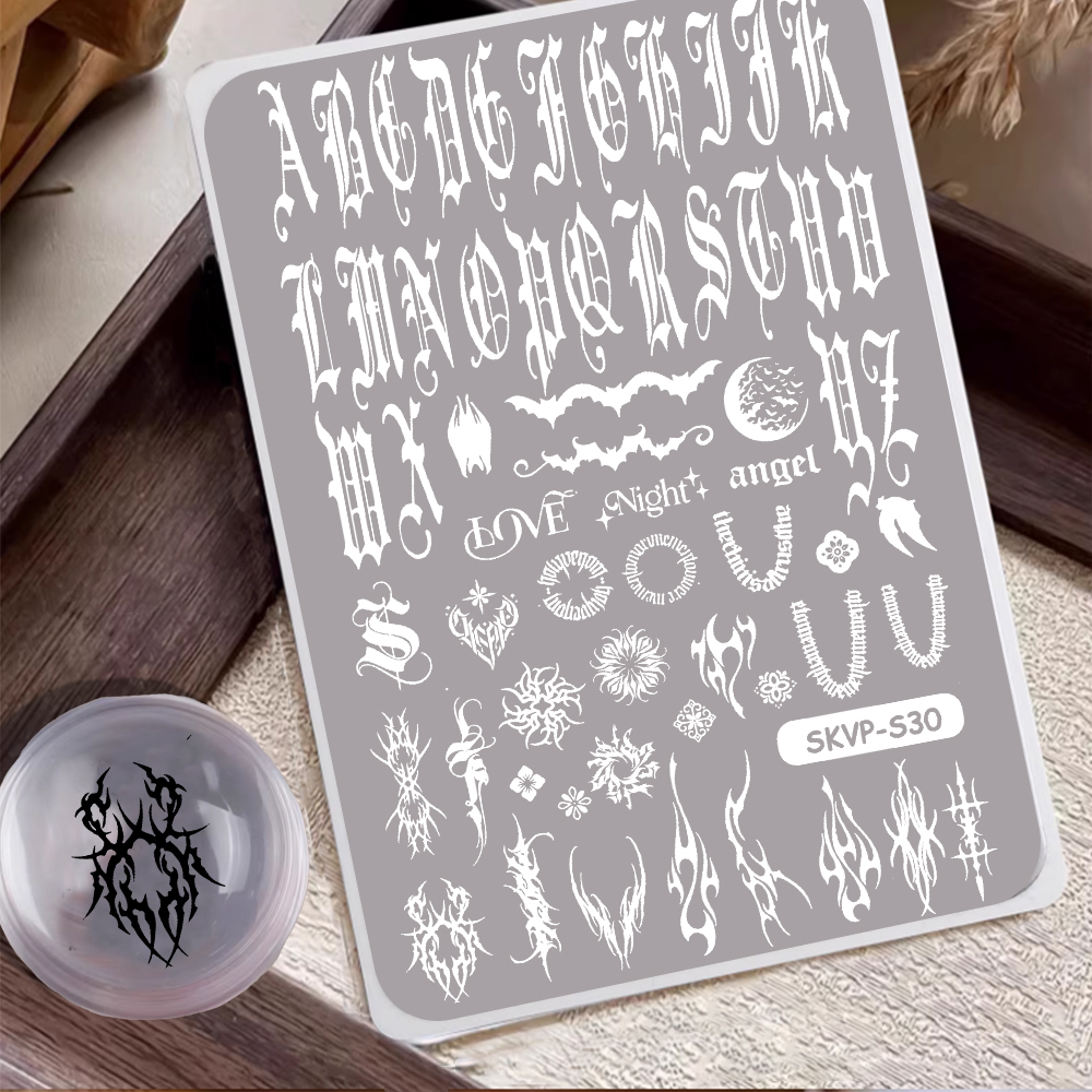 Nail Stamping Plates Gothic St - Nail Art Gothic review and price