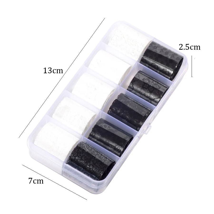10 Rolls 2.5*60cm New Black Wh - Nail Art Gothic review and price