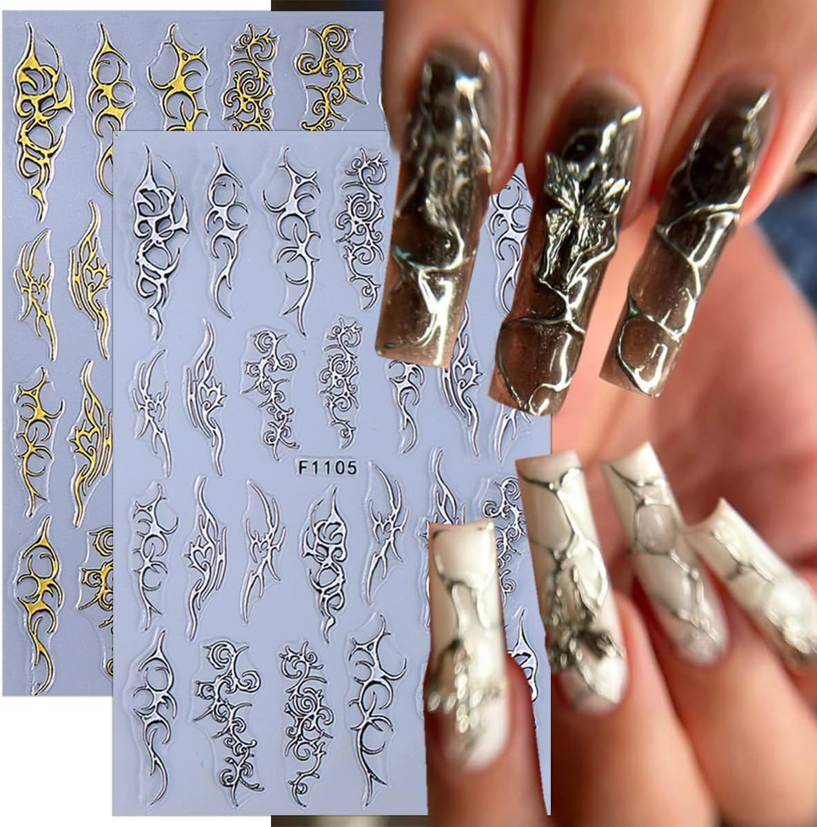 Gothic Nail Art Punk Belt Nail - Nail Art Gothic review and price