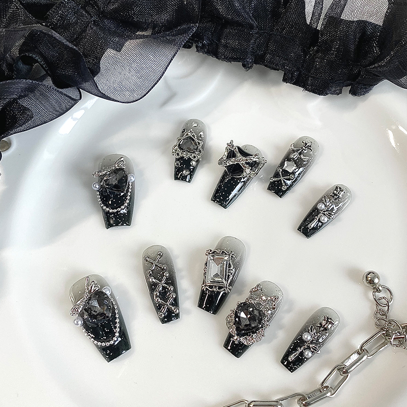 10 pieces of handmade coffin s - Nail Art Gothic review and price