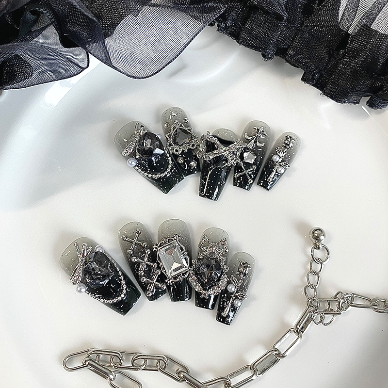 10 pieces of handmade coffin s - Nail Art Gothic review and price
