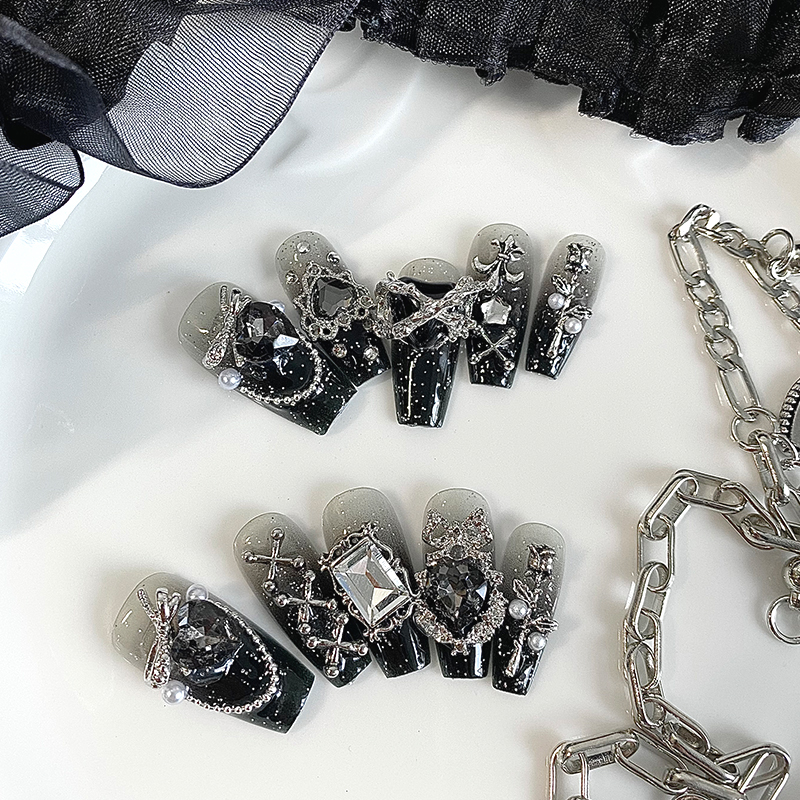10 pieces of handmade coffin s - Nail Art Gothic review and price