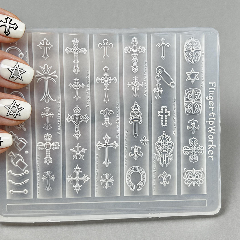 3D Gothic Rivet Nail Art Mold  - Nail Art Gothic review and price