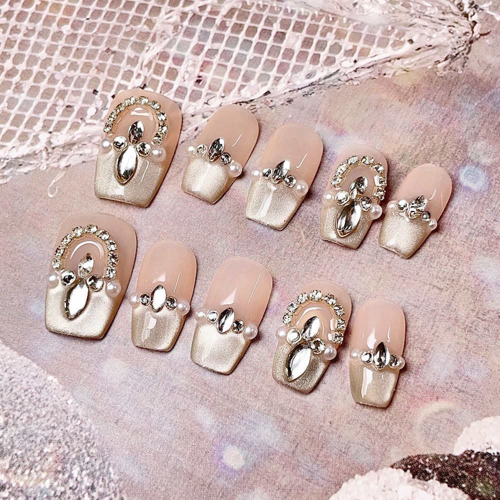 10pcs Short Trapezoid Handmade - Nail Art Queen review and price