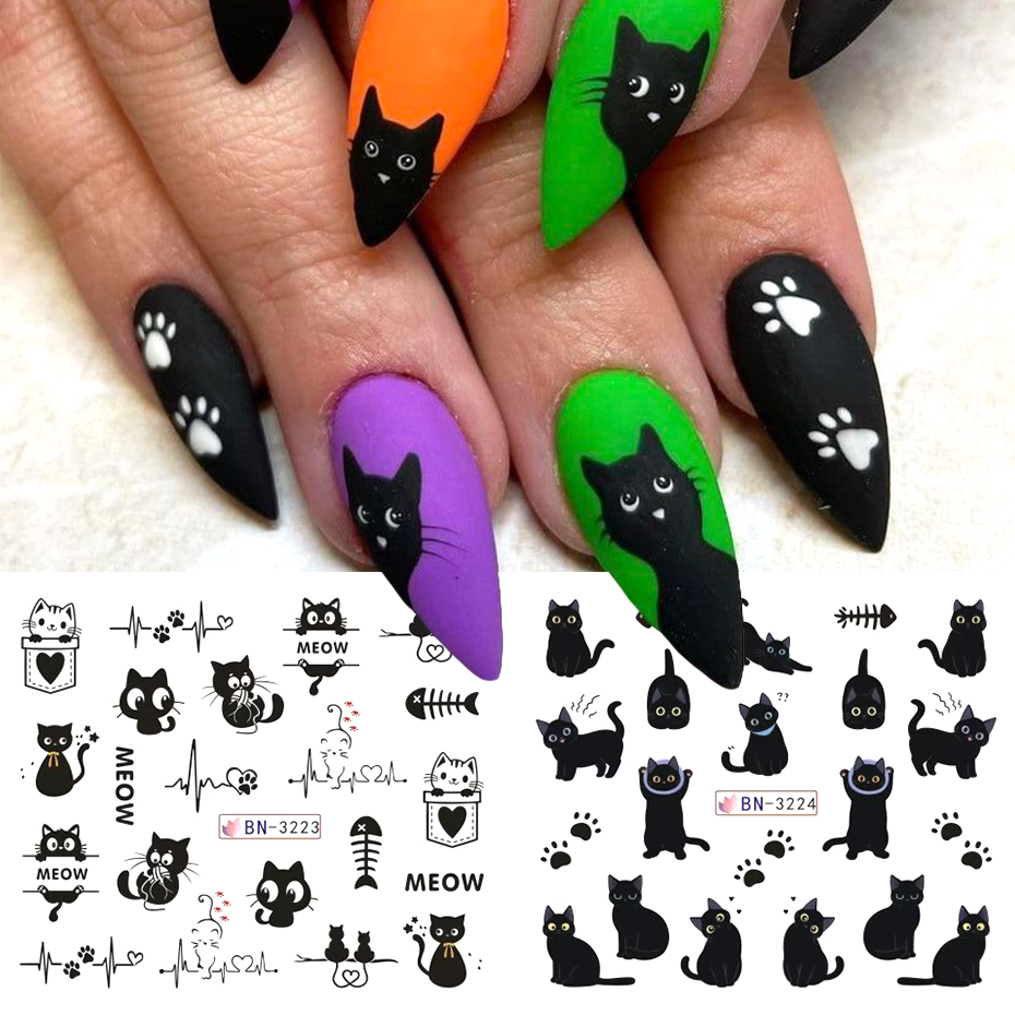 12 Designs Black Cat Nail Wate - Nail Art Van Gogh review and price