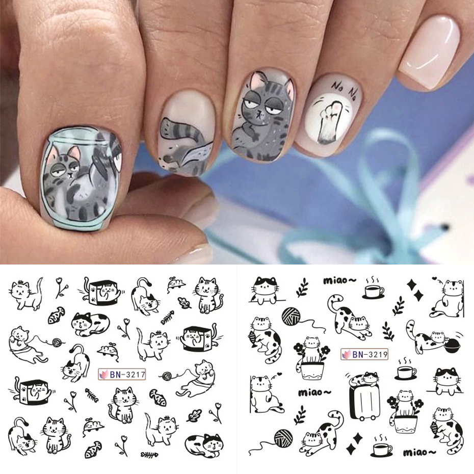12 Designs Black Cat Nail Wate - Nail Art Van Gogh review and price