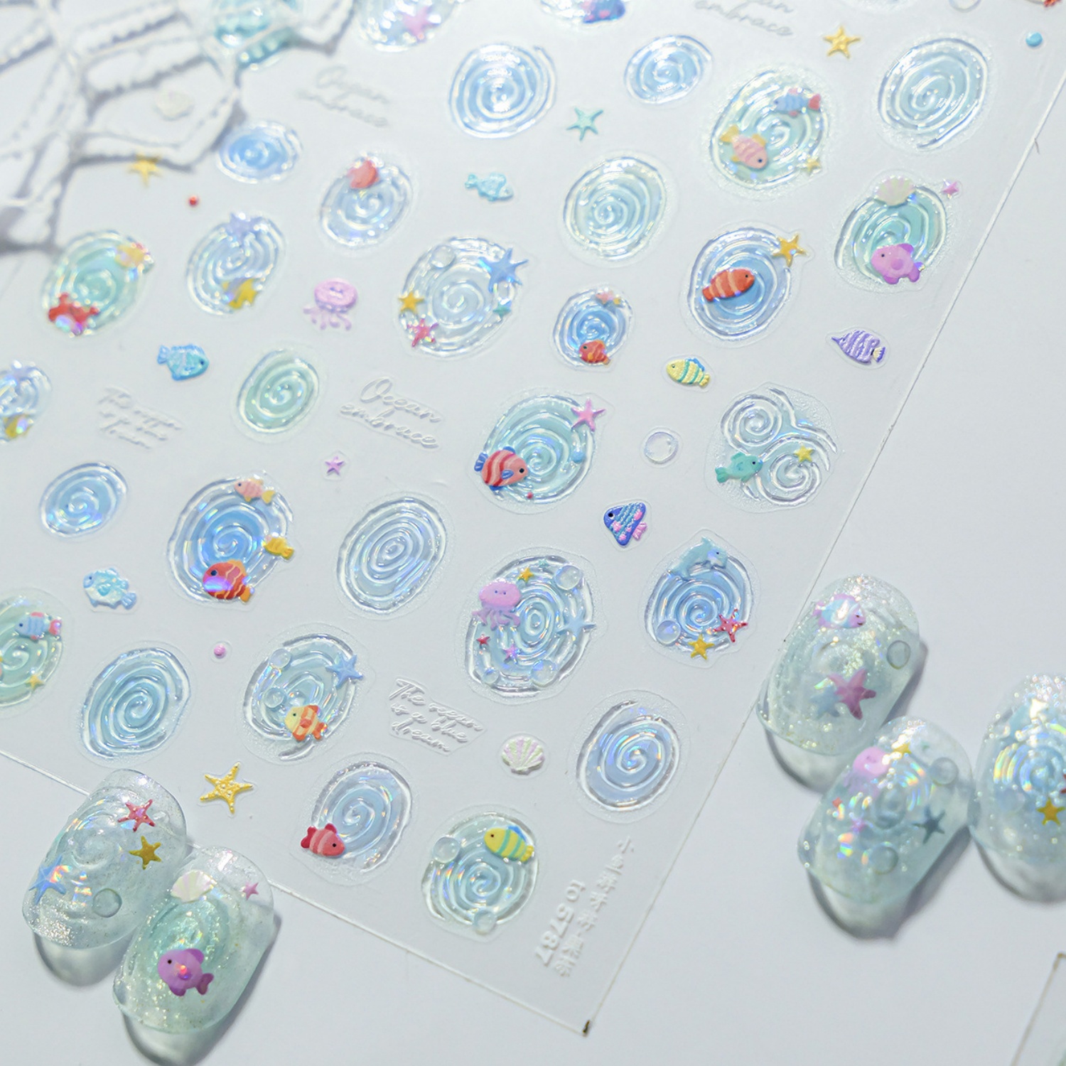 5D Summer Ocean Nail Stickers  - Nail Art Gothic review and price