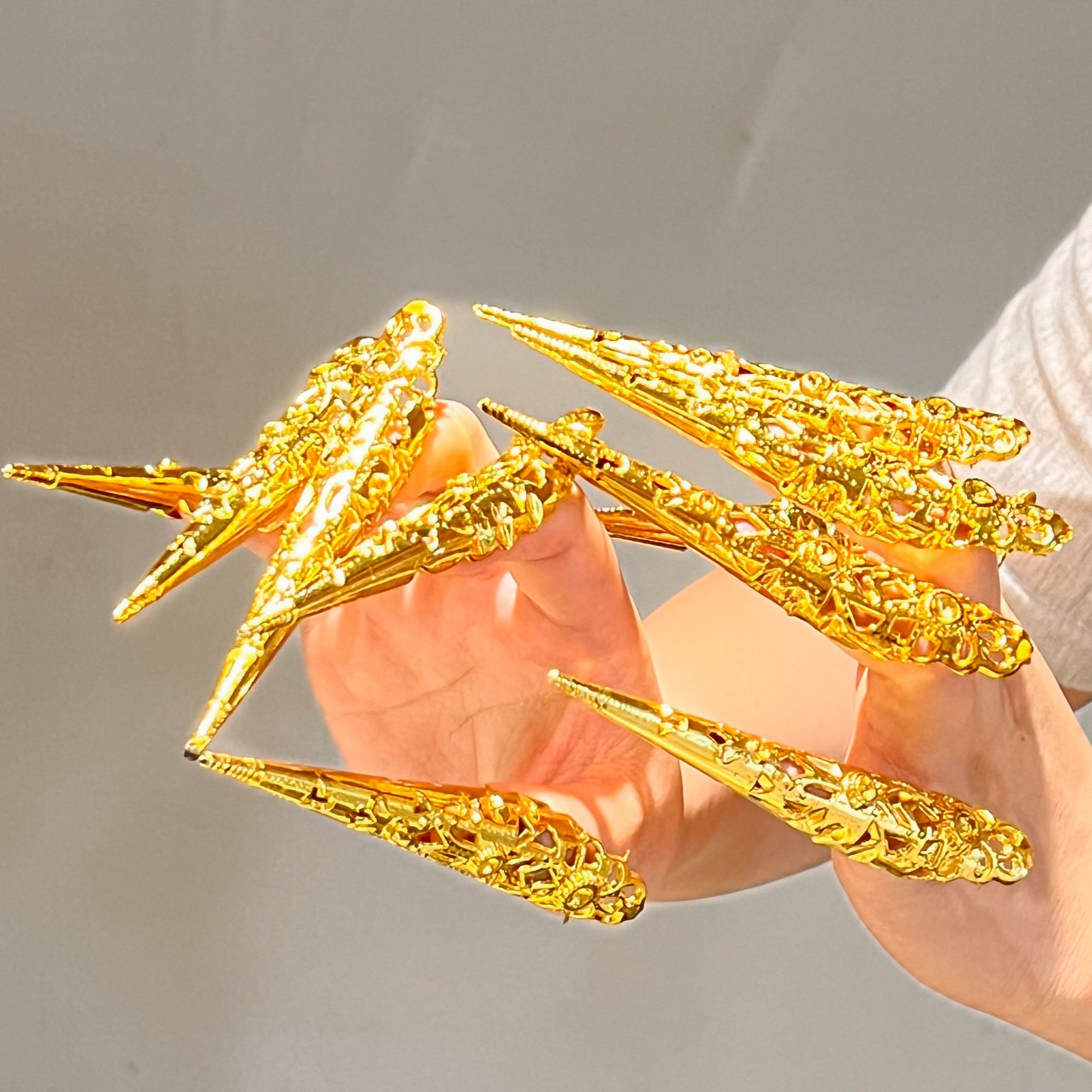 Golden Armor Set Nail Set for  - Nail Art Queen review and price