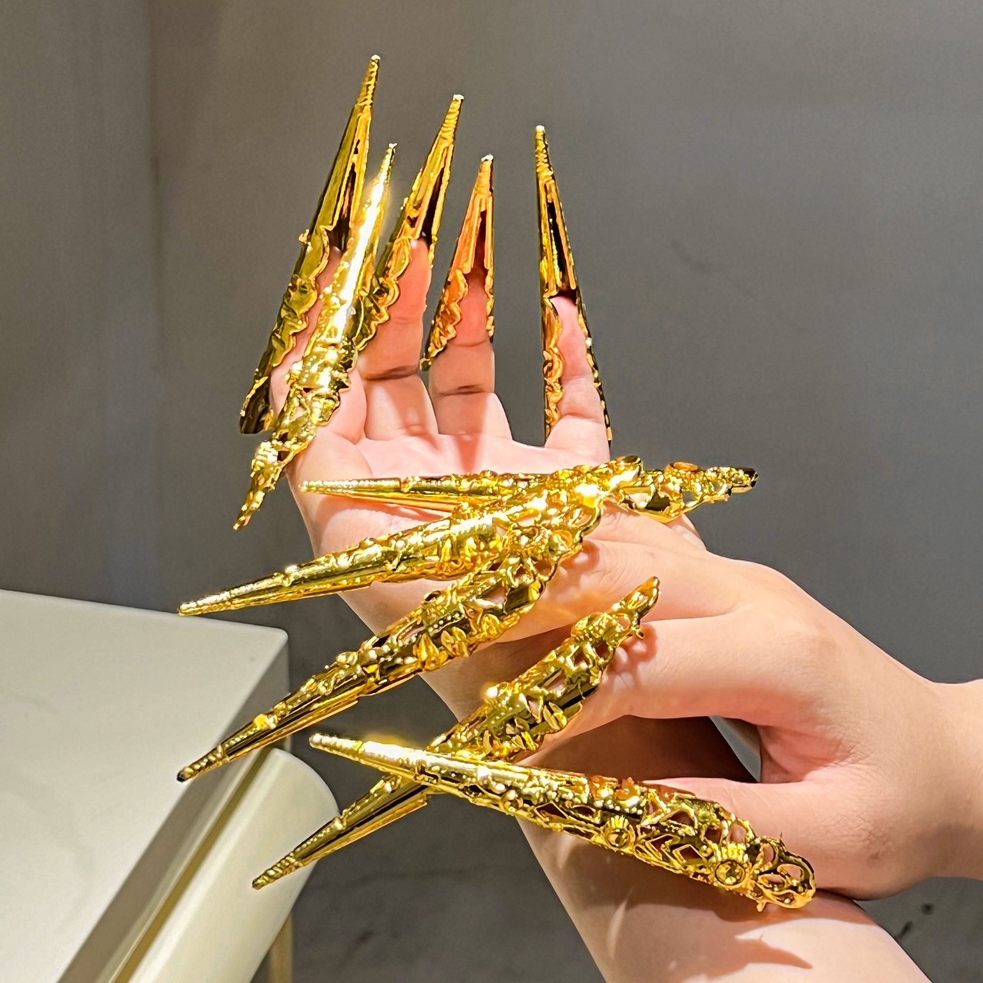 Golden Armor Set Nail Set for  - Nail Art Queen review and price