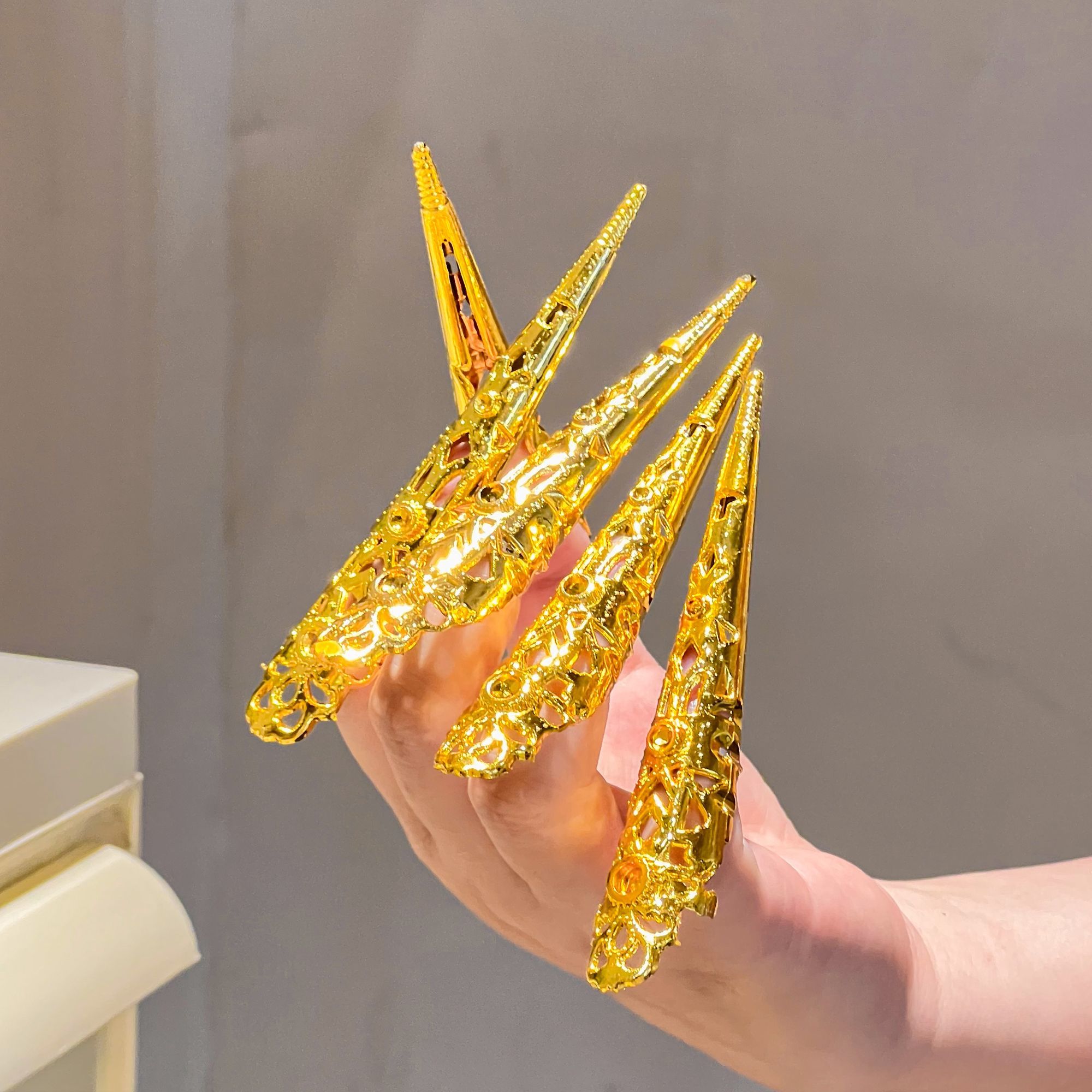 Golden Armor Set Nail Set for  - Nail Art Queen review and price