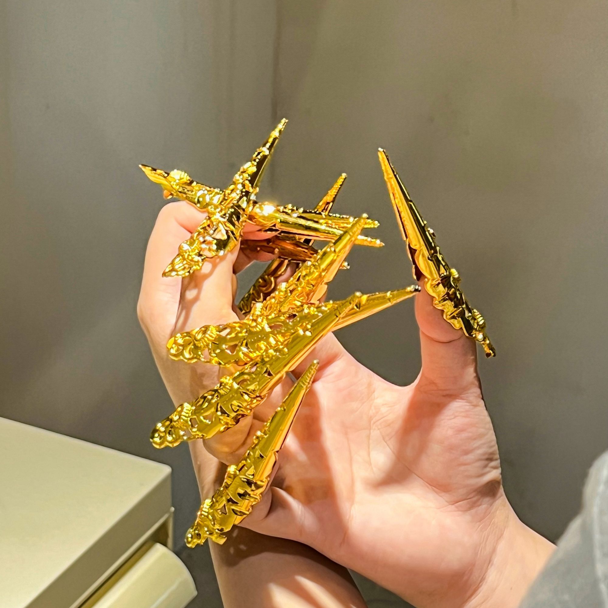 Golden Armor Set Nail Set for  - Nail Art Queen review and price