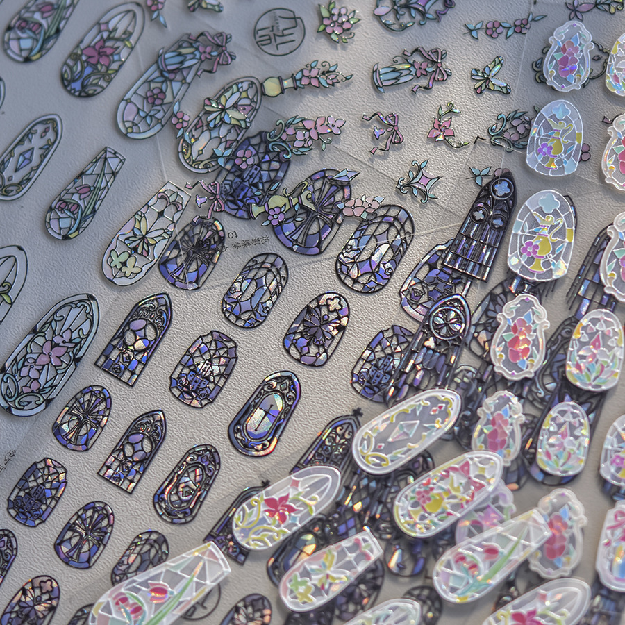 1piece 5D Glass Fragment Nail  - Nail Art Van Gogh review and price