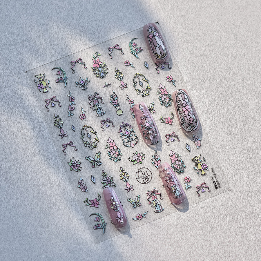 1piece 5D Glass Fragment Nail  - Nail Art Van Gogh review and price