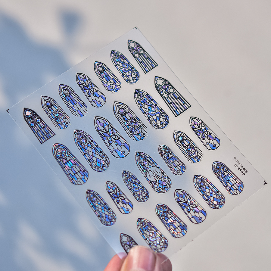 1piece 5D Glass Fragment Nail  - Nail Art Van Gogh review and price