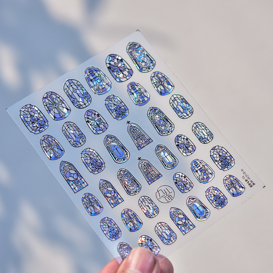 1piece 5D Glass Fragment Nail  - Nail Art Van Gogh review and price