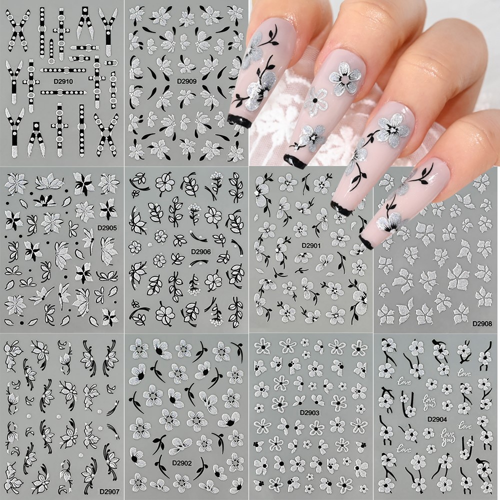 1pcs Gothic Punk Black Line Na - Nail Art Gothic review and price