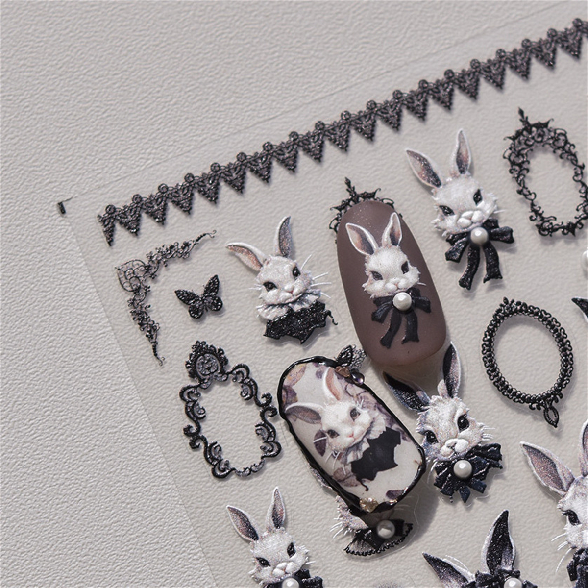 1pcs 5D Embossed Kawaii Dark G - Nail Art Van Gogh review and price