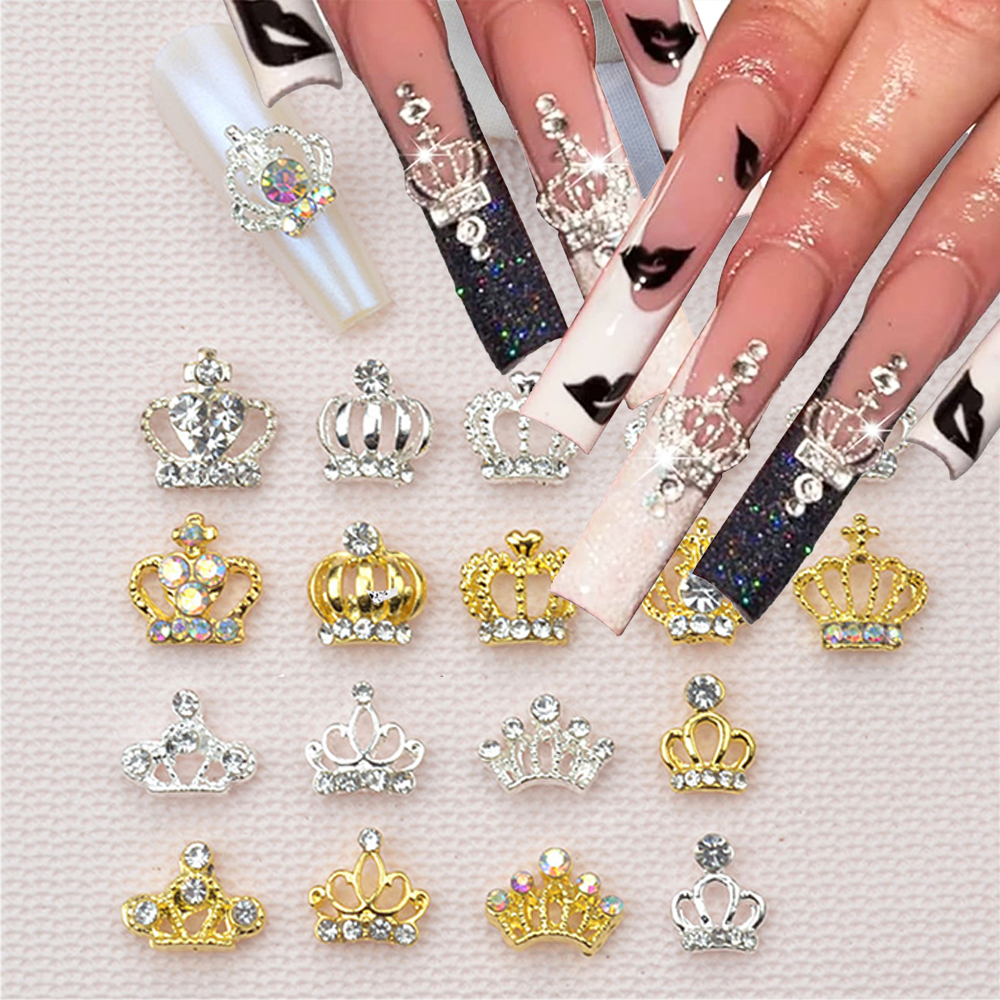 10pcs Crowm Nail Charms Luxury - Nail Art Queen review and price