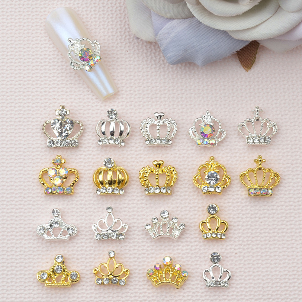 10pcs Crowm Nail Charms Luxury - Nail Art Queen review and price