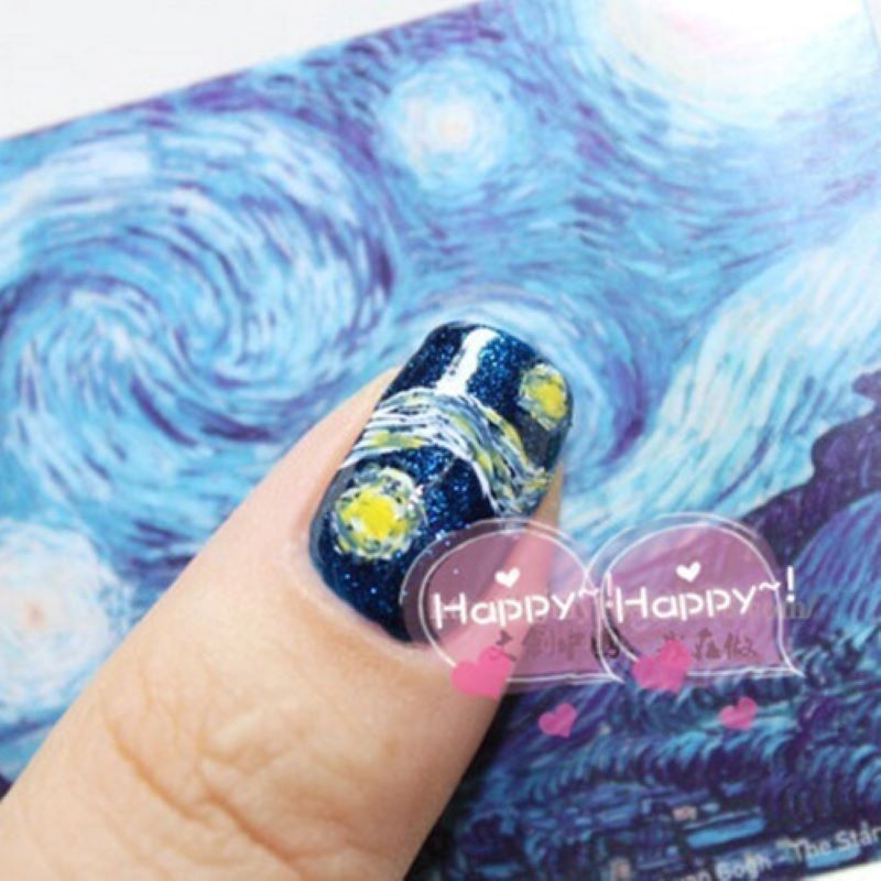 14Tips/Sheet Nail Wraps Van Go - Nail Art Van Gogh review and price
