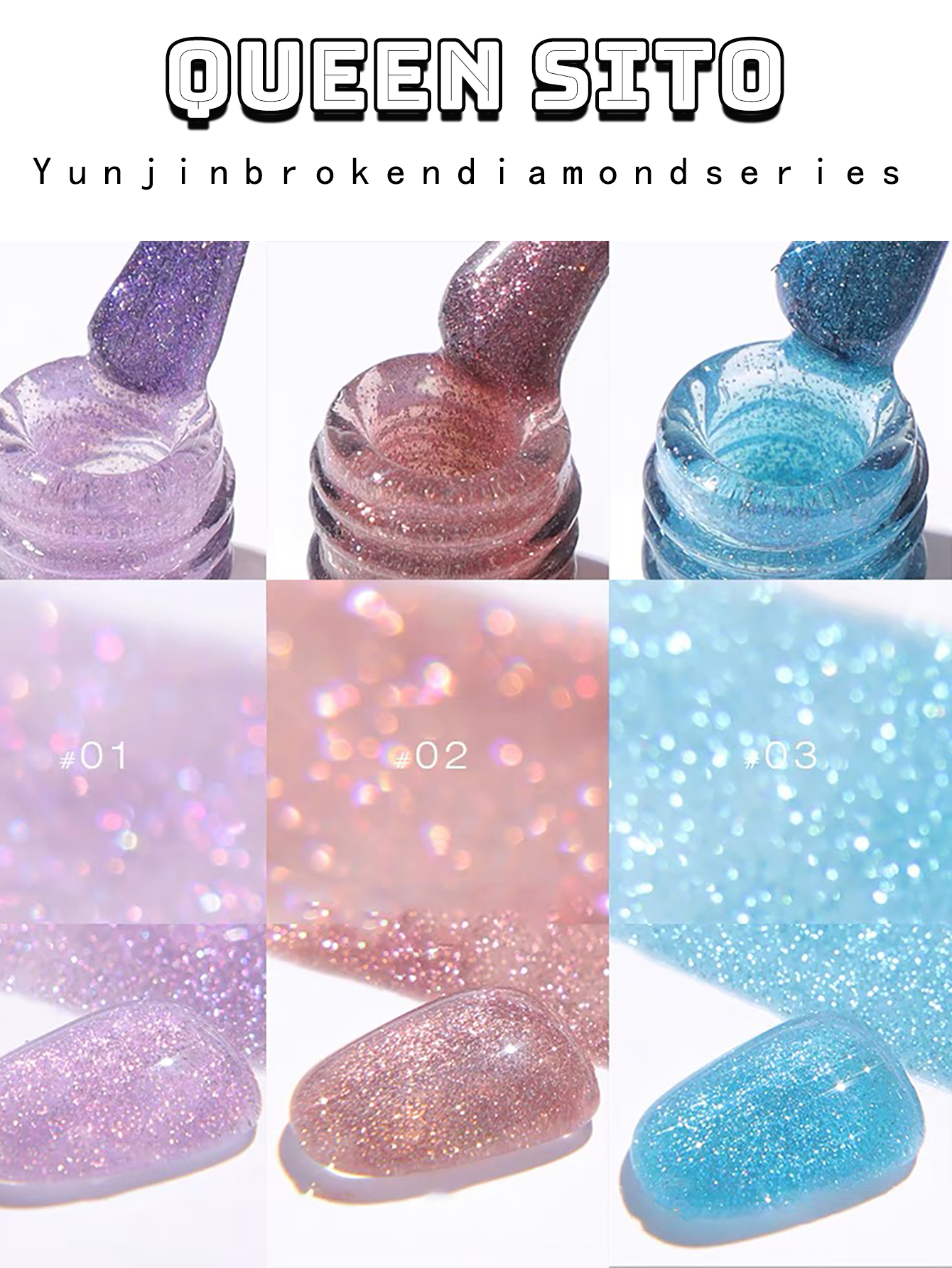 1pcs ZH Pink Blue Purple Color - Nail Art Queen review and price