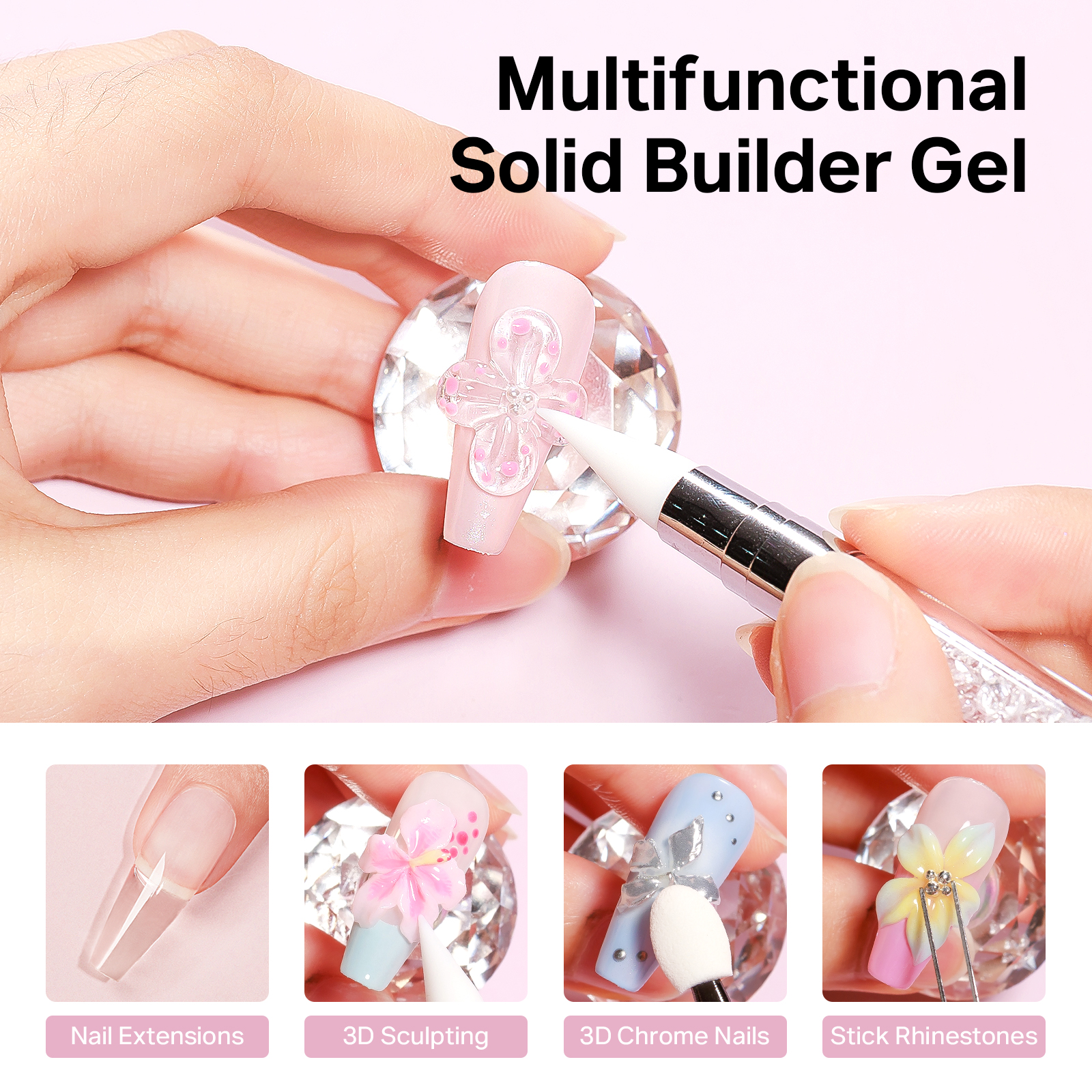 MIZHSE Builder Nail Gel White  - Nail Art Extension review and price