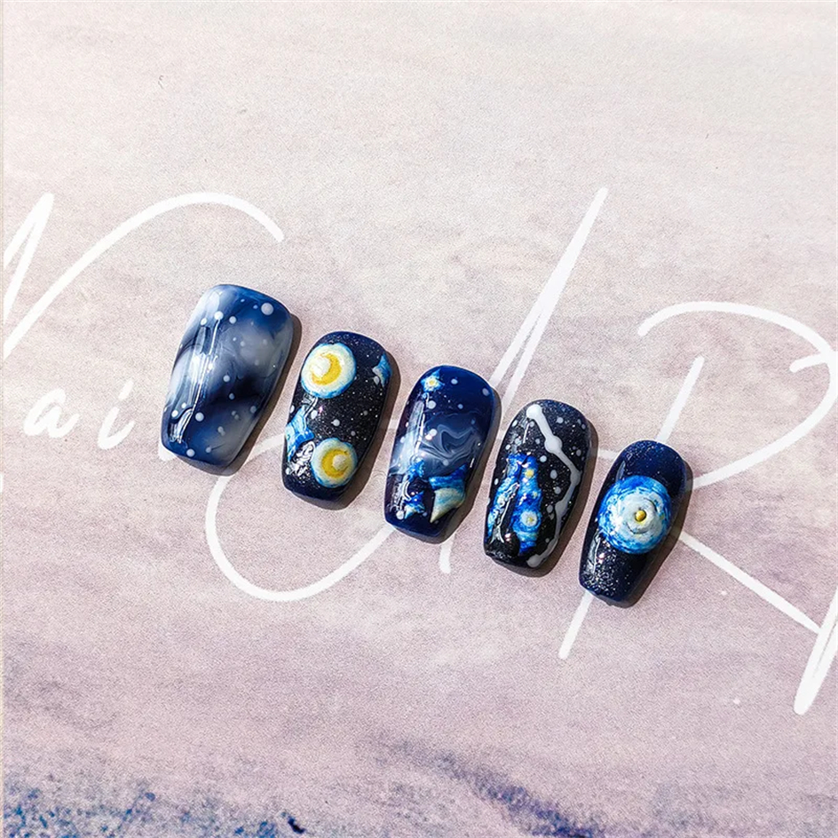 Blue Starry Night 5D Soft Embo - Nail Art Van Gogh review and price